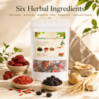 Ginseng Five-Treasure Herbal Tea Bags | Caffeine-Free Daily Herbal Sip with Maca & Berries, 30 Sachets