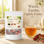 Ginseng Five-Treasure Herbal Tea Bags | Caffeine-Free Daily Herbal Sip with Maca & Berries, 30 Sachets