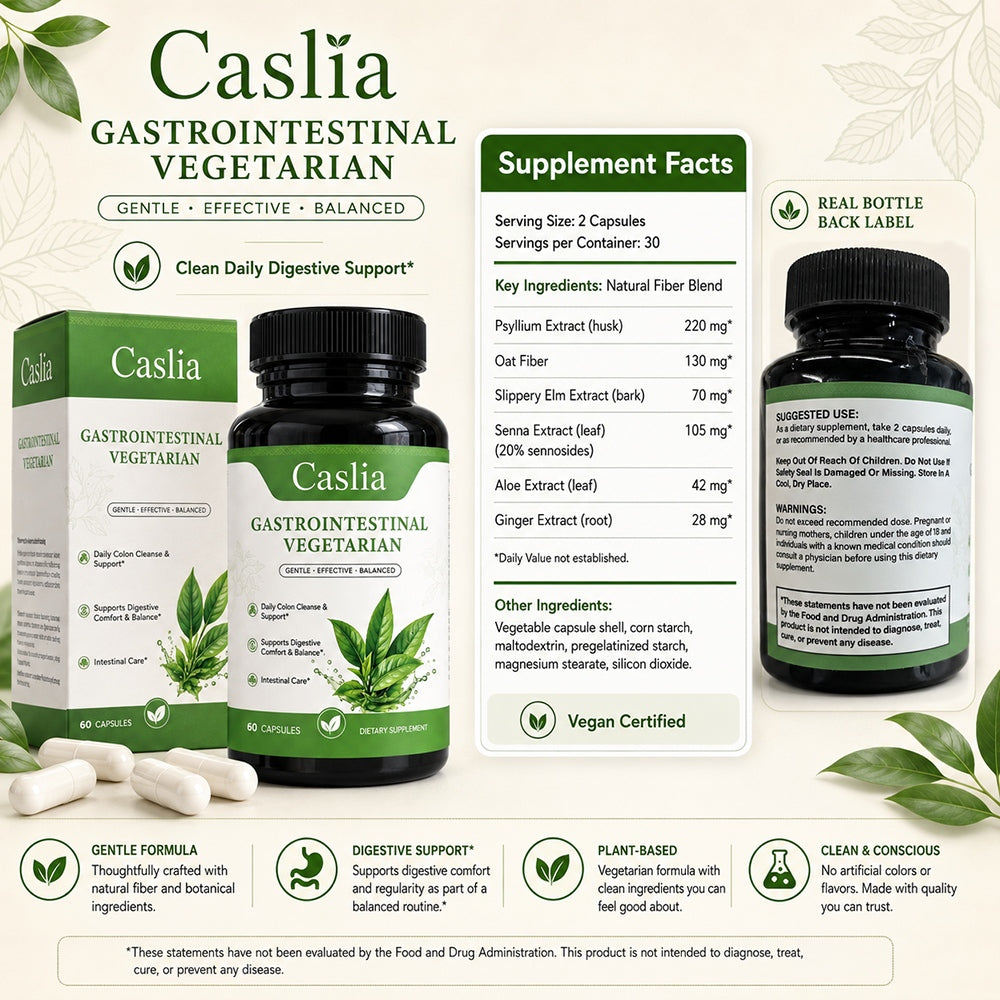 Caslia Colon Cleanse Dietary Supplement Capsules